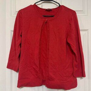 Ann Taylor Women's Red and Orange Cardigan